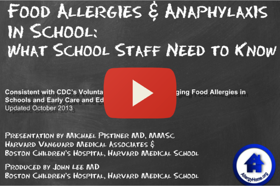 Food Allergy School Staff Training